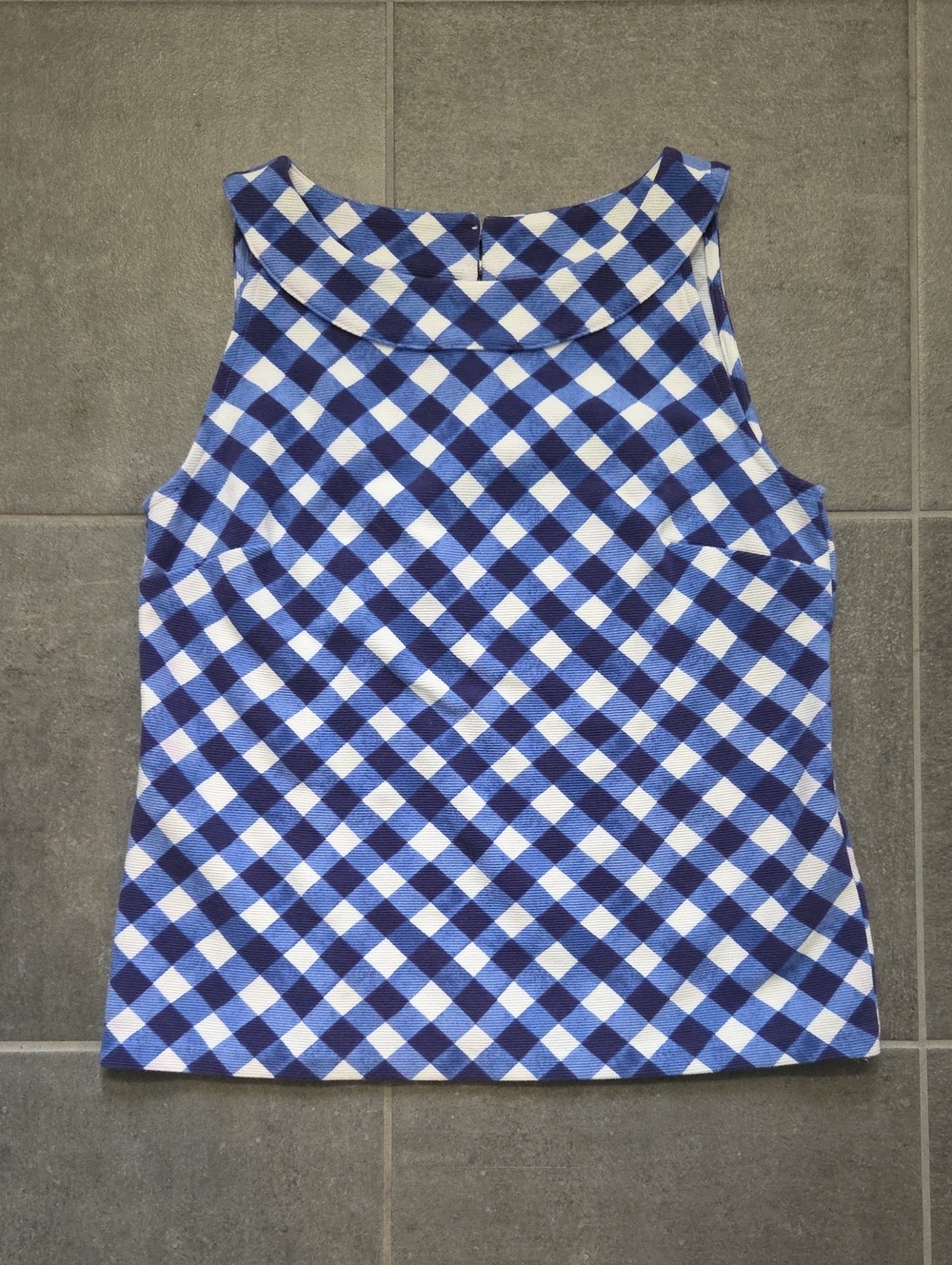 Talbots Blue and White Gingham Sleeveless Tank
